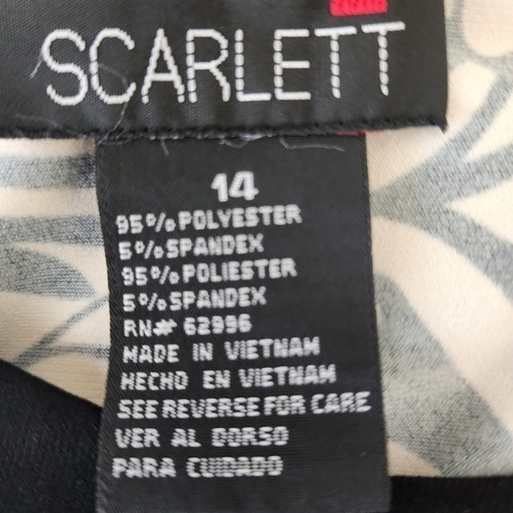 Scarlett Shift Keyhole Back Tie Abstract Tie Back Short Sleeve Dress Size 14 NWT - Picture 7 of 12